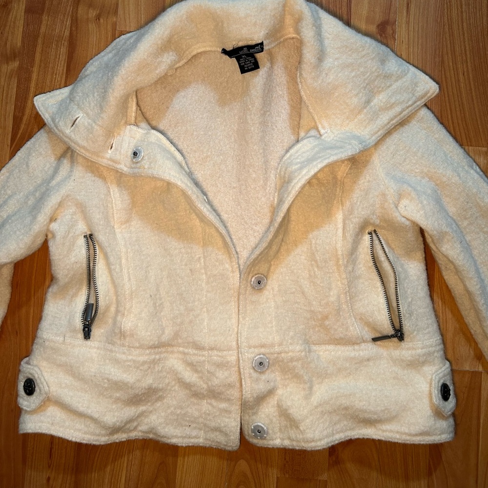 Willi Smith Cream Teddy Jacket